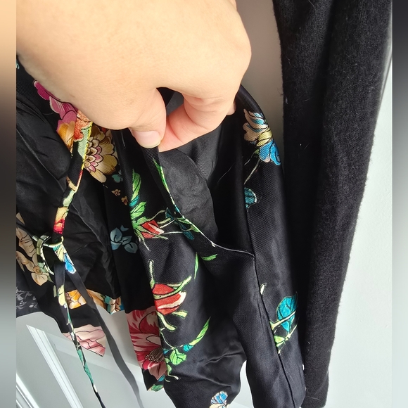 Johnny Was Biya Black Floral Blazer Wrap Jacket - Picture 2 of 3